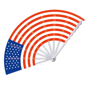 Vente directe d'usine, éventails pliables avec drapeaux Allemagne, Canada, Amérique, éventail portable en plastique pour les matchs de football - Product Image 2