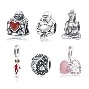 New Arrival High Quality Factory Outlet Wholesale 925 Sterling Silver Chinese Maitreya Buddha Charms