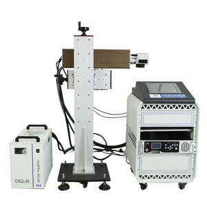 Impressora a laser para máquina de marcação UV voadora, com refrigerador de água, marcador UV para vidro, metal e plástico, 2024
