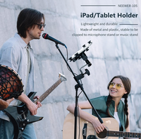 Soporte Ajustable para Tablet con Abrazadera Giratoria de 360 Grados, Compatible con iPad, iPad Pro, Nexus, Galaxy, para Estudio y Uso Diario