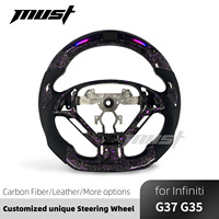 Pour Infiniti, mise à niveau de l'intérieur des modèles de luxe G35 G37 G35S G37S EX35 EX37 Q60 IPL 2007-2014, volant en fibre de carbone personnalisé
