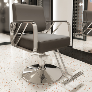 Muebles de Salón de Belleza de Acero de Alta Calidad, Silla de Barbero Reclinable Giratoria de 360 Grados con Bomba Hidráulica Ajustable en Altura - Product Image 4