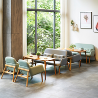 Mobilier de restaurant de style nordique pour restauration rapide, canapé-banc de café, chaise, table et chaise d'intérieur pour restaurant, sièges en bois pour banquette, canapés