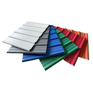 Tôle de toiture en acier ondulé avec revêtement de couleur personnalisé, panneau trapézoïdal galvanisé PPGI, <span class=keywords><strong>plaque</strong></span> de toiture imperméable et ignifuge - Product Image 5