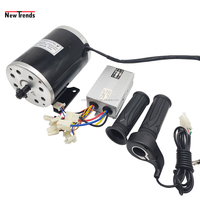Kit moteur CC à balais MY1020 500W 24V 36V 48V avec contrôleur et accélérateur pour scooter, cyclomoteur, robot agricole