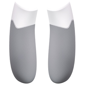 EXtremeRate Poignées en caoutchouc antidérapantes blanches et grises, panneaux arrière et rails latéraux de remplacement pour manette Xbox Series X S - Product Image 2