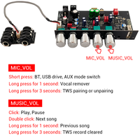 WUZERVON ZK-DAM H2 Papan Isolasi Karaoke Reverberasi Perangkat Efek Pra-Tahap Mikrofon Eksternal BT USB