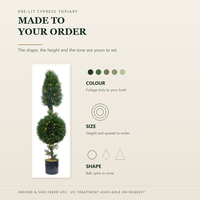 Arbre topiaire en forme de cône de buis artificiel éclairé par des lumières LED, en pot, décoration intérieure, faux vert