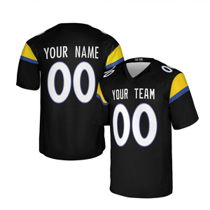 เสื้อฟุตบอลอเมริกันแขนสั้นคุณภาพพรีเมียมสั่งทำพิเศษ ระบายอากาศได้ดี พร้อมการพิมพ์แบบซับลิเมชั่น - Product Image 1