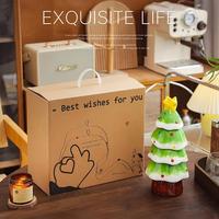 Ensemble de 5 tasses en céramique YUBIN en forme de sapin de Noël, tasse à eau, cadeau de Noël, boîte cadeau, ornements décoratifs créatifs et exquis
