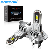 Lampu depan Led mobil Mini Plug-in, bohlam lampu tembaga pembentuk U 60W 8000LM, lampu sorot rendah tinggi 9005 H7 H11 H4