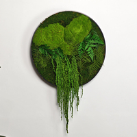 Décoration murale en mousse naturelle préservée personnalisée, design carré pour bureau, hôtel, image de mousse stabilisée, décoration de la Saint-Valentin