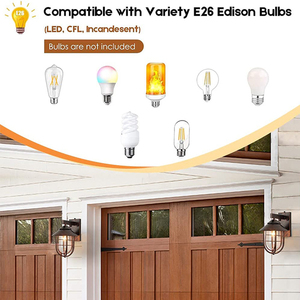 Lampe murale extérieure LED 3500K blanc chaud, étanche, en alliage d'aluminium, 110-240V, éclairage de jardin, montage en surface, dimmable, garantie 10 ans - Product Image 5