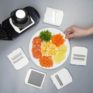 Đa chức năng thép không gỉ Rau Chopper cắt hướng dẫn sử dụng hành tây Slicer Dicer 6 loại lưỡi thay thế - Product Image 4