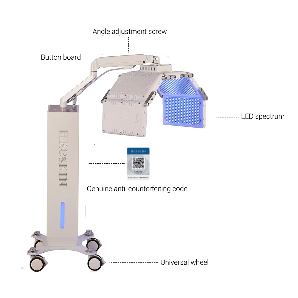 Leistungs starke 1830 Lampen LED Photon 4 Farbe 660nm pdt LED Gesicht Rotlicht therapie Gesichts gerät für Spa-Gebrauch