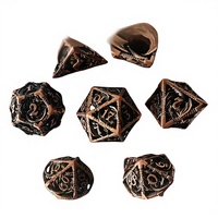 Dés de jeu polyédriques en métal creux Dragon pour DND, Dungeons & Dragons, COC, TRPG, Kullu Gango Set