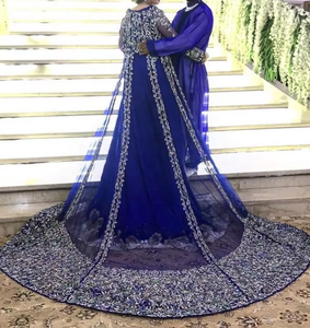 ATIYA LIBAS Belle Acétate Lehenga Choli avec Broderie Lourde Longueur de Plancher Longue Robe de Mariage Trail-Inde & Pakistan 2019 - Product Image 4