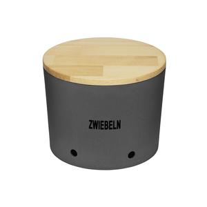 Onion Pot Natural Design Beechwood Lid Food <b>Storage</b> <b>Container</b> - Product Image 1