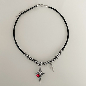 Collana da Donna Personalizzata Stile Hip Hop con Stella e Croce, Accessori di Gioielleria alla Moda - Product Image 6