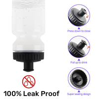 Bouteilles d'eau en plastique sans BPA personnalisées de 20 Oz 600ml avec sublimation transparentes et transparentes pour le cyclisme et le sport avec logo personnalisé