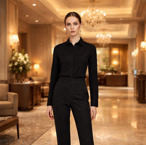 Trajes de Negocios Personalizados OEM ODM, Blazers para Mujer de Manga Larga, Corte Regular, Cierre de un Botón - Product Image 6