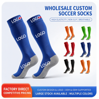Chaussettes de football sportives respirantes au-dessus du genou, inspirées du cyclisme, avec impression numérique, fil antibactérien, logo personnalisé, vente en gros