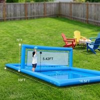 Terrain de volley-ball aquatique gonflable pour jeux de plage et de jardin