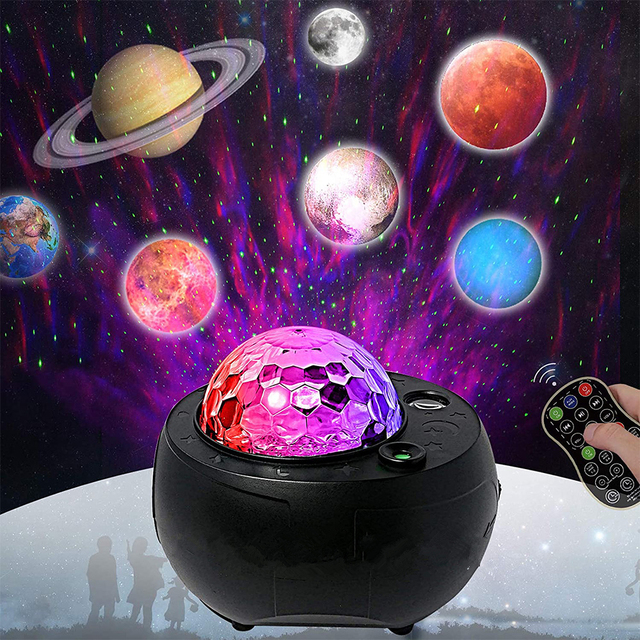 RGB LED Laser Star Projector Planet Galaxy Lighting Lamp Night Light Star Projector for Kids Adults Bedroom