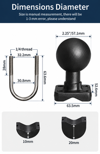 Soporte Electrónico Marino Velpaw de 2.25 Pulgadas Tamaño D con Brazo de 33 cm de Largo para Sondas de Pesca Grandes, GPS y Chartplotter - Product Image 4