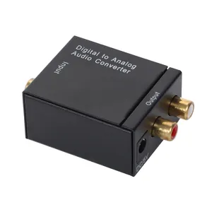 OEM الرقمية إلى التناظرية محول صوت كيبلات مكبر للصوت فك 192 khz DAC 24 بت S/P DIF إشارة إلى التناظرية ستيريو محول R/L