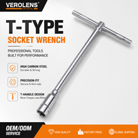 Outil de réparation automobile métrique chromé de haute qualité pour bricolage OEM 45 #   Clé à douille en acier de type T, 1000 lb-pi, poignée ergonomique, garantie de 3 ans