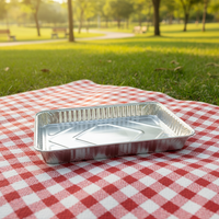 Barquette rectangulaire jetable en pulpe moulée avec couvercle en plastique et feuille d'aluminium, 32x20x3cm, pour four, plat de service alimentaire, 1800ml, récipient alimentaire