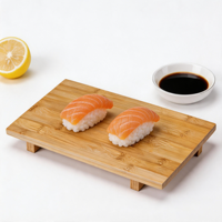 Présentoir à sushi en bambou à étages pour restaurant, hôtel, buffet – Plateau de service alimentaire en bois à plusieurs niveaux pour desserts et fêtes – Vente en gros