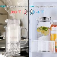 Petit pichet en verre avec couvercle et bec verseur distributeur de boissons anti-fuite pour jus de lait eau thé glacé café carafe serveur