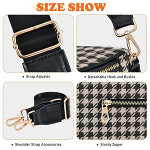 New Arrival Checked Custom Crescent HandBag Women <b>Shoulder</b> Crossbody <b>Bag</b> With Adjustable Strap Zipper Closure Daily Use - Product Image 4