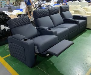 Sofá de cine en casa de estilo simple de lujo, sillón individual, sala de estar tumbado viendo la televisión, películas, cómodo estiramiento eléctrico - Product Image 5