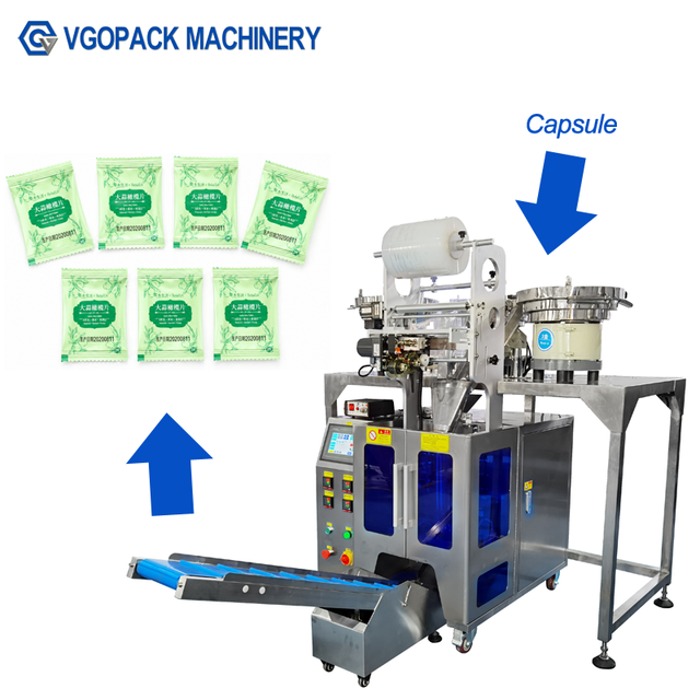 Automatic 3 Plates Tablet Counting Wrapping Packing Machine for Dietary Supplement 3 Side Seal Sachet Packaging Machine