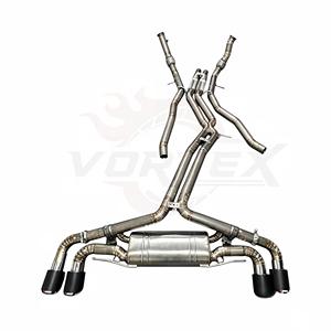 Système d'échappement Catback à soupapes Valvetronic en titane brut Vortex pour Porsche Cayenne 9Y0 4.0T V8 2019-2025, finition poli miroir haute brillance - Product Image 2