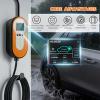 Nuevo Cargador EV de Nivel 2, 40A, Cable de 25 pies, Certificado ETL, 220V-240V, Enchufe NEMA 14-50, Conector J1772, 9.6kW, Cargador Portátil para Vehículos Eléctricos
