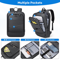 Mochila Personalizada con Logotipo para Hombre, Resistente al Agua, Moderna, para Viajes de Negocios, para Laptop de 15 Pulgadas, Ligera, para Viajes de Ocio