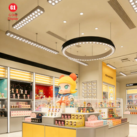 Décoration murale moderne en bois avec éclairage LED pour magasin de jouets et d'objets d'art