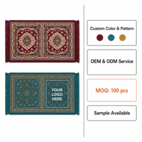 Sous-verres en forme de tapis, style persan, mini tapis, tapis de souris pour bureau, ordinateur, tasse, cuisine, bar