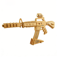 Produk Terlaris 2025 Model Senjata Militer Simulasi Mainan Edukasi Buatan Tangan Puzzle Kayu 3D