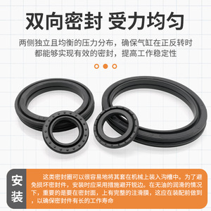 Anillo de Sellado para Cilindro de Doble Efecto Tipo Pz 20 30 40 50 63 13 21 31 41 51 2.1 2.5 3.4 Sello de Aceite Resistente al Desgaste - Product Image 5