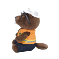 Ours en peluche en coton PP personnalisable, ours pompier en peluche, ours pompier en peluche avec lunettes, avec services OEM ODM