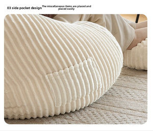 Nouveau canapé moderne <span class=keywords><strong>en</strong></span> molleton de lapin doux de style japonais avec repose-pieds pouf paresseux balcon simple ensemble de canapés sans bordure - Product Image 6