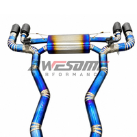 Silencieux d'échappement Catback en titane bleu brûlé pour BMW F90 M5 F91 F92 F93 M8 4.4T S63, système d'échappement Valvetronic avec télécommande