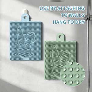 Siliconen badmassagepad antislip douche voet- en rugscrubber <span class=keywords><strong>mat</strong></span> rugscrubber pad kussen borstel badkamermat - Product Image 3