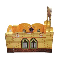 Maison de jeu personnalisée DIY en forme de mosquée pour enfants, maison de jeu en carton, fournisseur chinois d'impression de livres