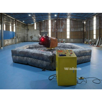 Machine de rodéo mécanique gonflable en PVC pour adultes, thème cowboy, divertissement commercial pour la location d'événements et de fêtes